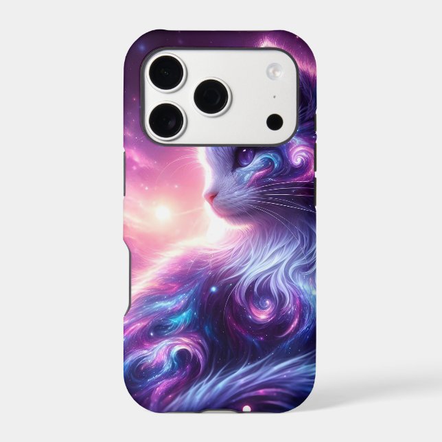 Cosmic Galaxy Mystical Feline Celestial Case-Mate iPhone Case (Back)