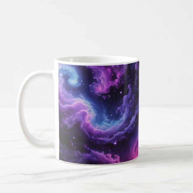 Cosmic Galaxy Nebula Abstract Space Art Design Coffee Mug (Left)