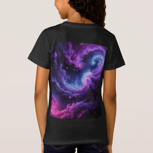 Cosmic Galaxy Nebula Abstract Space Art Design T-Shirt (Back)