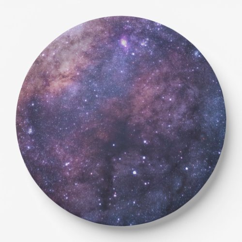 Cosmic Galaxy Outta Space Universe blue lilac Paper Plates