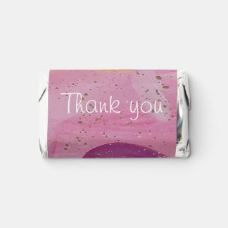 Cosmic Galaxy Pink Watercolor Birthday Hershey's Miniatures
