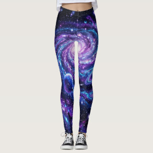 Cosmic Galaxy Planet Dreamscape Leggings