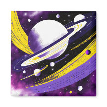 Cosmic Galaxy Planet Nonbinary Pride