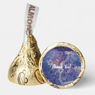 Cosmic Galaxy Watercolor Abstract Thank You Hershey®'s Kisses®