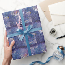 Cosmic Galaxy Watercolor Abstract Thank You Wrapping Paper