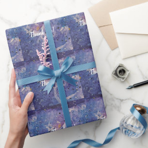 Cosmic Galaxy Watercolor Abstract Thank You Wrapping Paper
