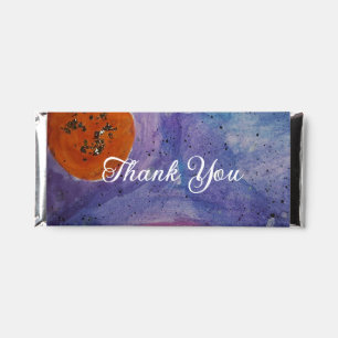 Cosmic Galaxy Watercolor Nebula Birthday Hershey Bar Favors