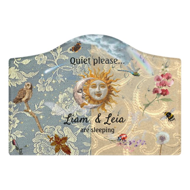 Cosmic Garden Bedroom / Nursery Sign (Small Crest Front)