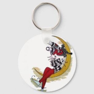 Cosmic Gaze: Elf on the Moon Adventure Keychain
