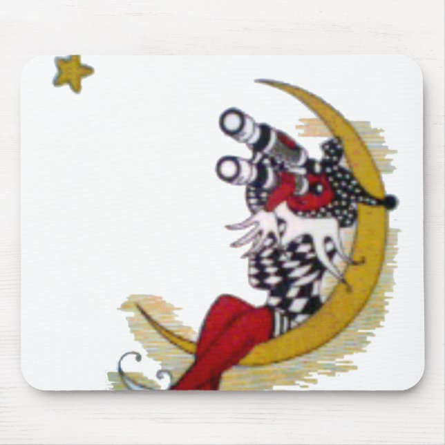 Cosmic Gaze: Elf on the Moon Adventure Mouse Pad (Front)