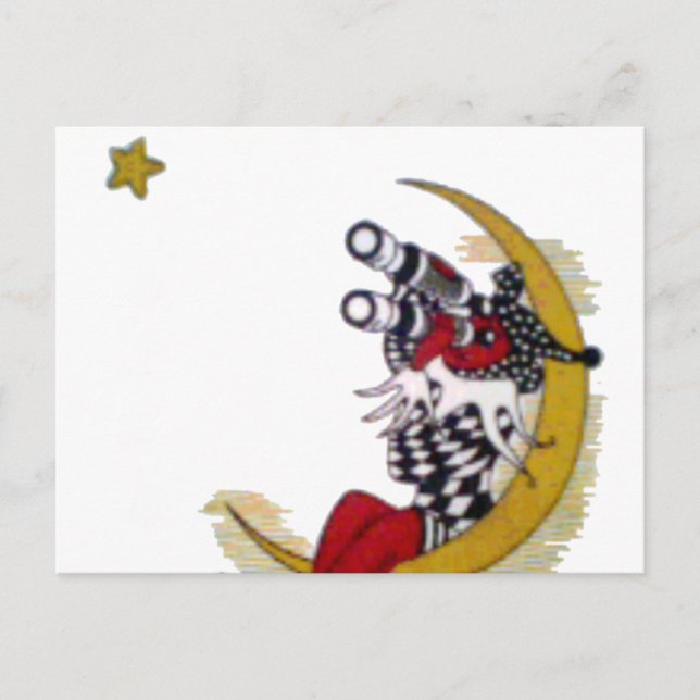 Cosmic Gaze: Elf on the Moon Adventure Postcard (Front)