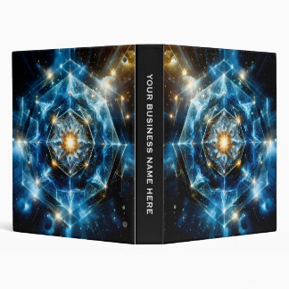 Cosmic Geometry Mandala Star Universe Abstract 3 Ring Binder