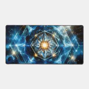 Cosmic Geometry Mandala Star Universe Abstract Desk Mat