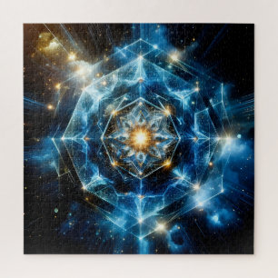 Cosmic Geometry Mandala Star Universe Abstract Jigsaw Puzzle