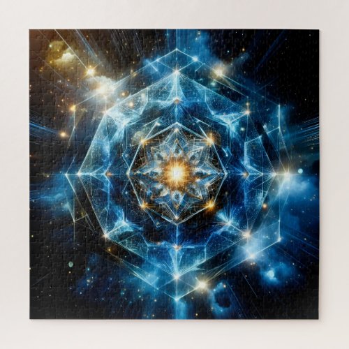Cosmic Geometry Mandala Star Universe Abstract Jigsaw Puzzle