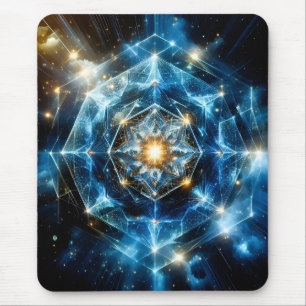 Cosmic Geometry Mandala Star Universe Abstract Mouse Pad