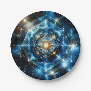 Cosmic Geometry Mandala Star Universe Abstract Paper Plates