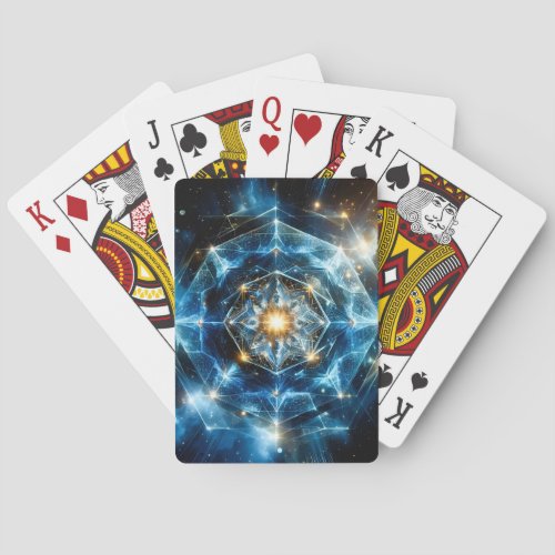 Cosmic Geometry Mandala Star Universe Abstract Poker Cards