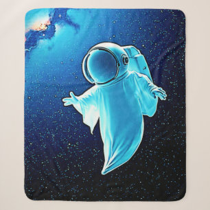 Cosmic Ghost in Space Design Sherpa Blanket