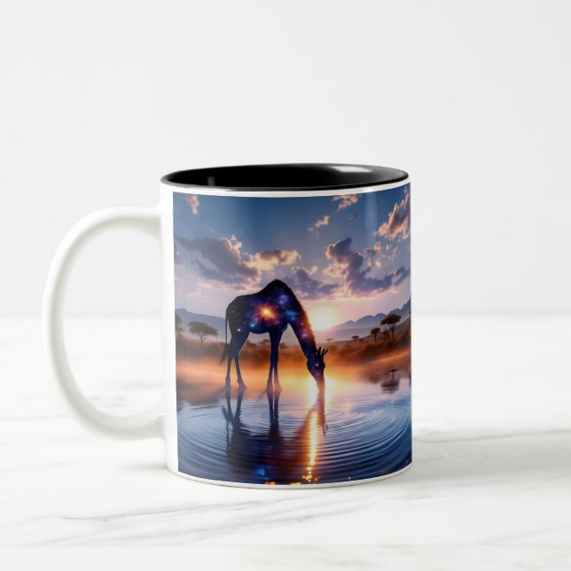 Cosmic Giraffe - African Sunset Coffee Mug Rino (Left)