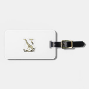 Cosmic Giraffe Funny Giraffe for Women Men Weird U Luggage Tag