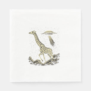 Cosmic Giraffe Funny Giraffe for Women Men Weird U Napkins