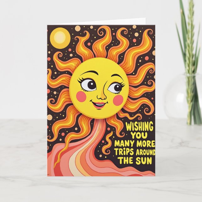 Cosmic Glow Birthday Card (Front)