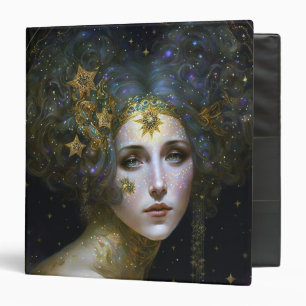 Cosmic Goddess Fantasy Art 3 Ring Binder