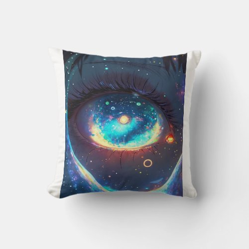 Cosmic Goddess of the Universe Throw Pillow