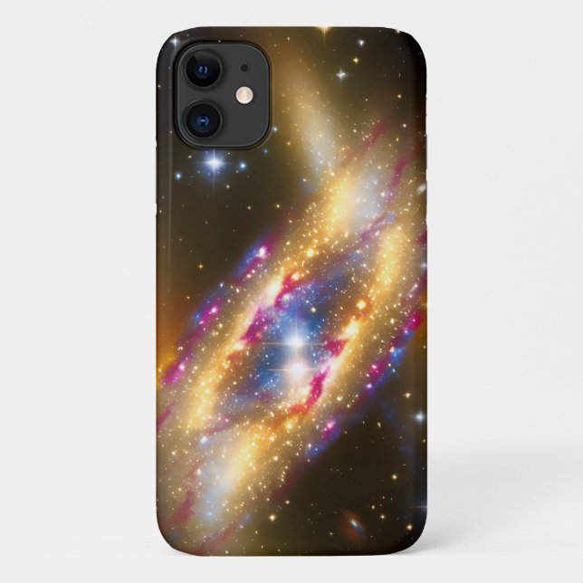 Cosmic Gold Pink Blue exploding stars galactic Case-Mate iPhone Case (Back)