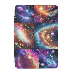 Cosmic gold purple mystical galaxy sky landscape iPad mini cover