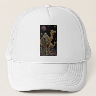 Cosmic golden camel duo trucker hat