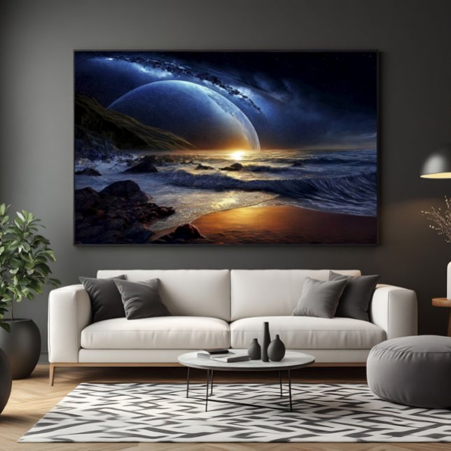 Cosmic Golden Flow Canvas Print (Creator Uploaded)