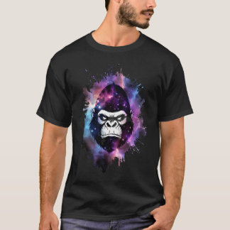 Cosmic Gorilla Doing Space Things Funny T-Shirt