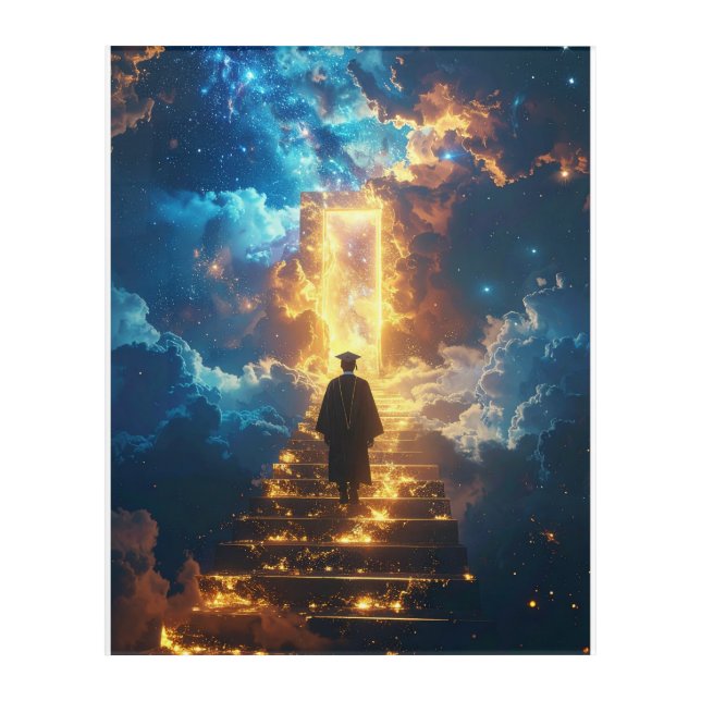 Cosmic Graduation Gateway Acrylic Wall Art (Front)