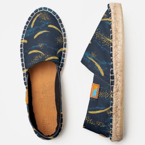 Cosmic Green And Gold  Espadrilles
