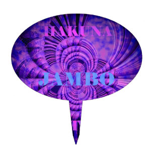 Cosmic Hakuna Art Print Cake Topper