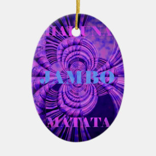Cosmic Hakuna Art Print Ceramic Ornament