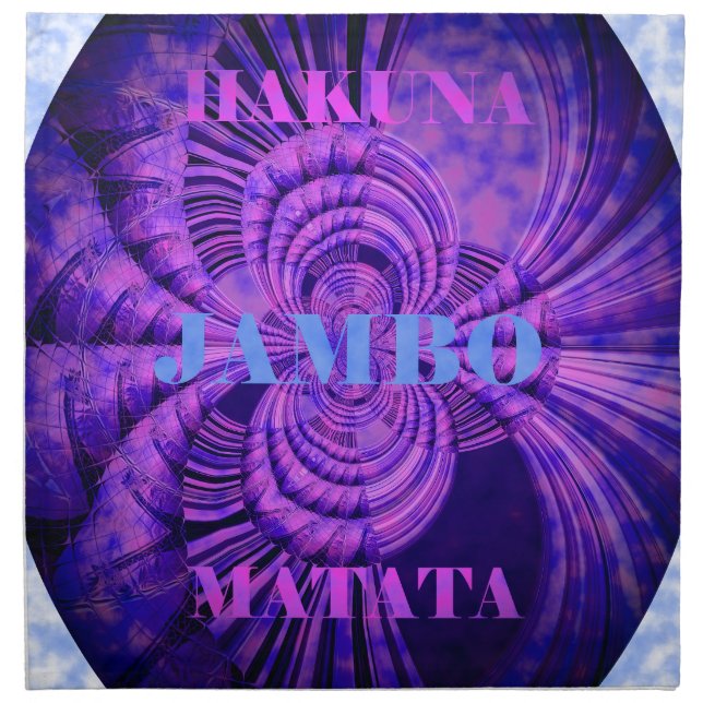 Cosmic Hakuna Art Print Cloth Napkin (Front)