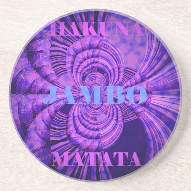 Cosmic Hakuna Art Print Coaster (Front)