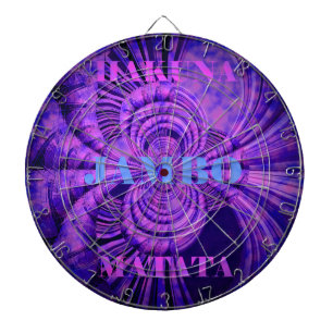 Cosmic Hakuna Art Print Dartboard With Darts