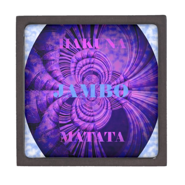 Cosmic Hakuna Art Print Jewelry Box (Front)