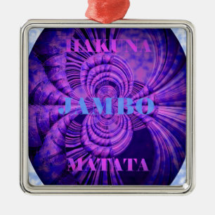 Cosmic Hakuna Art Print Metal Ornament