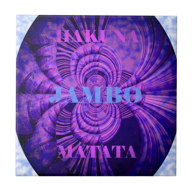 Cosmic Hakuna Art Print Tile (Front)
