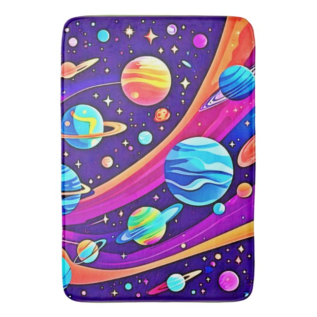 Cosmic Harmony Art Bath Mat (Front Vertical)