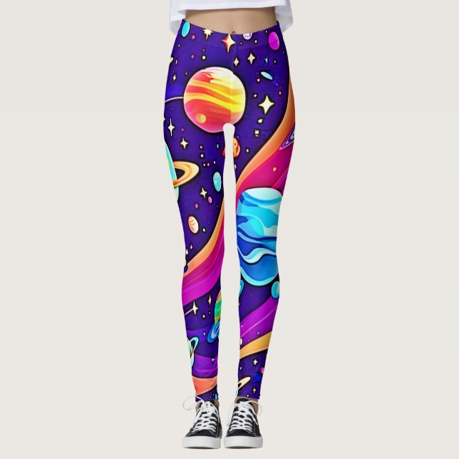 Cosmic Harmony Art Leggings (Front)