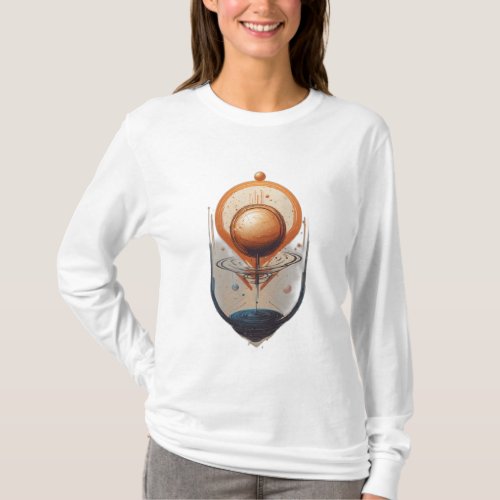 Cosmic Harmony Binary Star System Emblem T_Shirt 