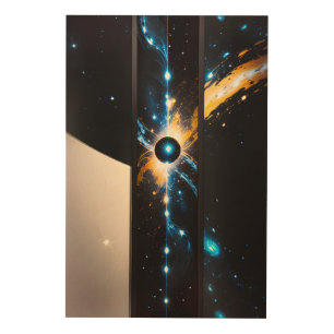 Cosmic Harmony Wood Wall Art