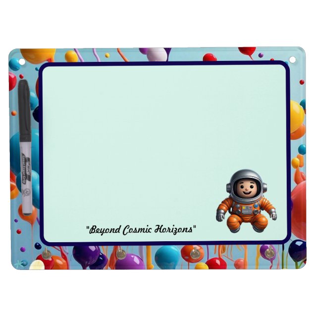 "Cosmic Horizon" Dry Erase Board With Keychain Holder (Front)