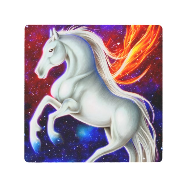 Cosmic Horse Metal Print (Front)